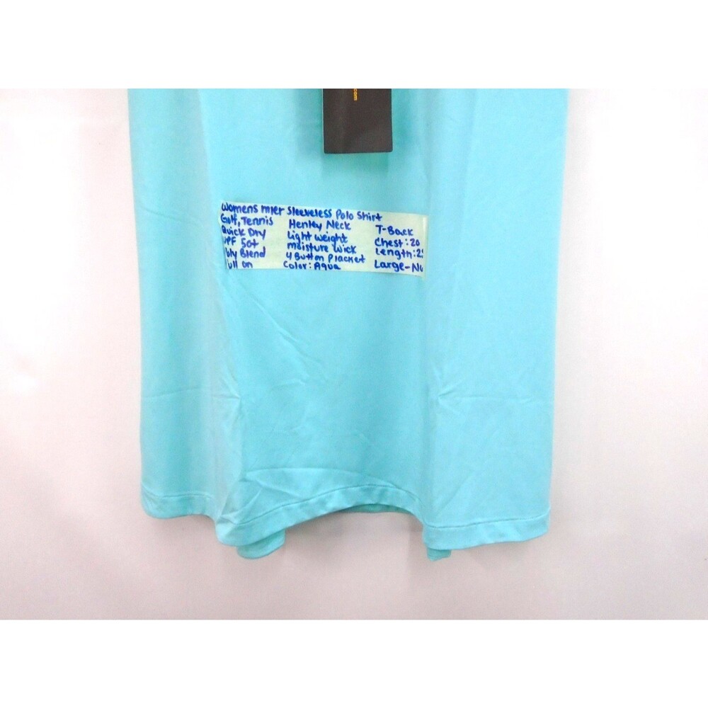 Womens Mier Sleeveless polo shirt size L Cooler UPF 50+ Quick Dry Golf/Tennis - Picture 6 of 7